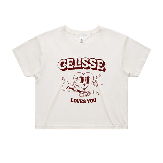 Celisse Guitar Heart Crop Tee