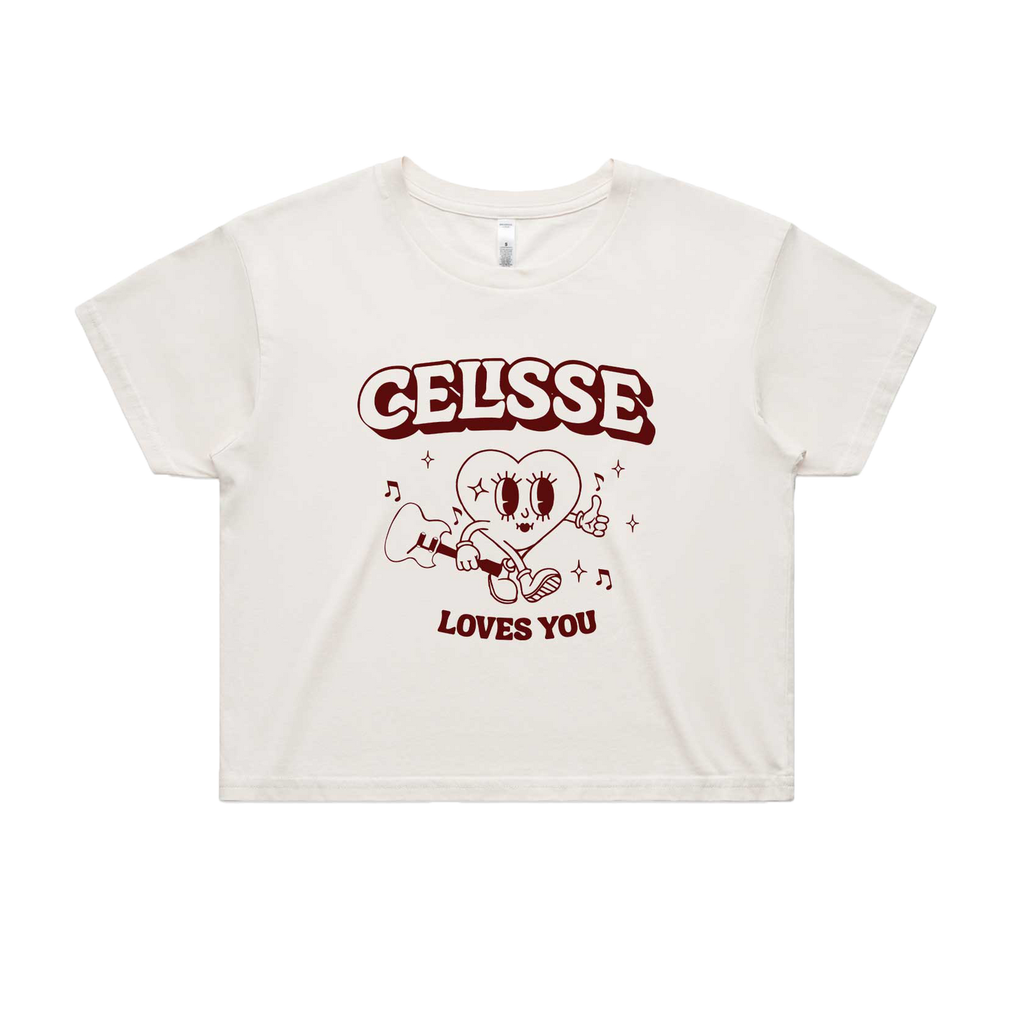 Celisse Guitar Heart Crop Tee